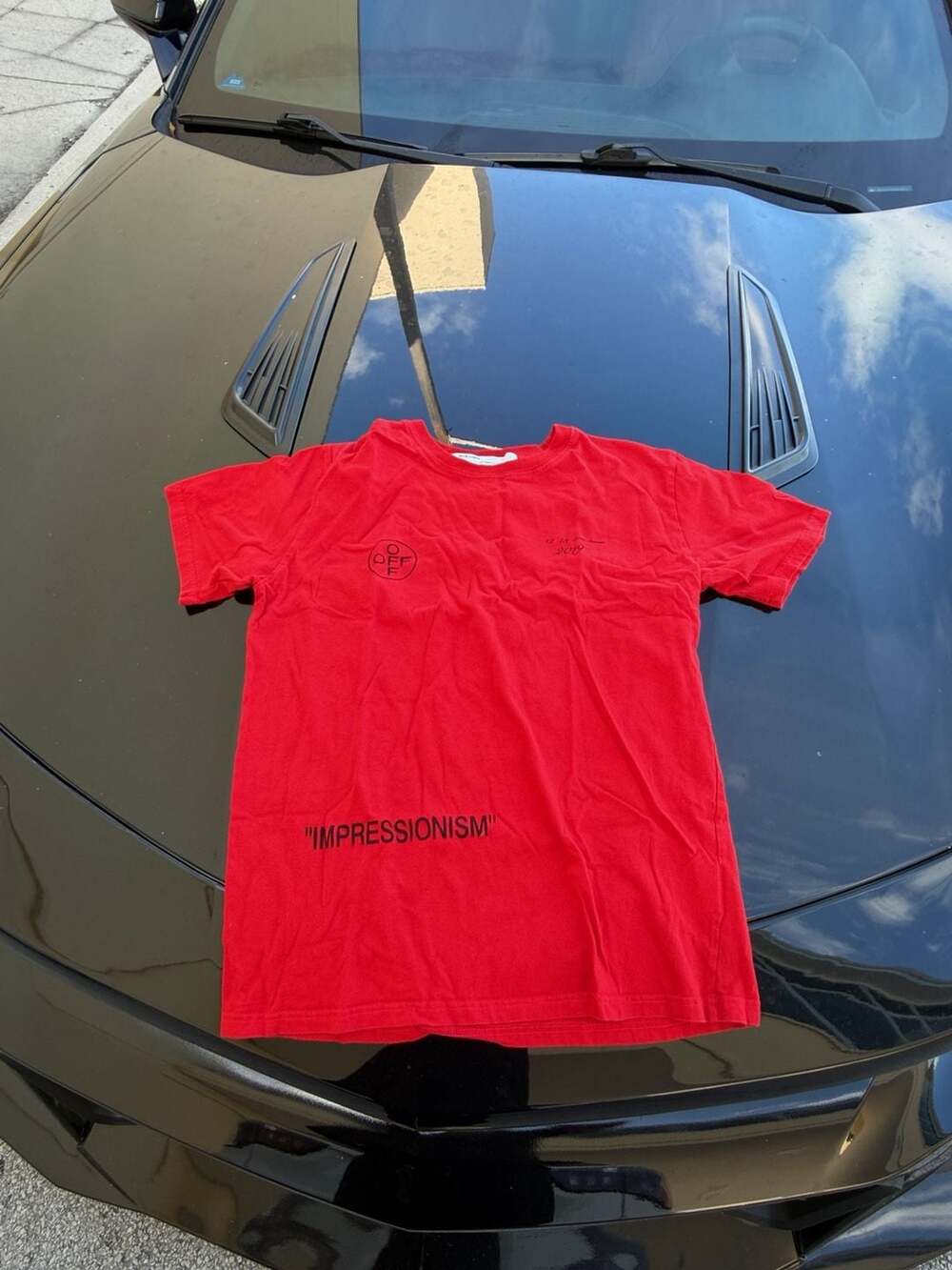 Off-White Impressionism T-Shirt Red Graphic Tee